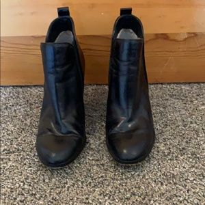 Black Leather Bootie